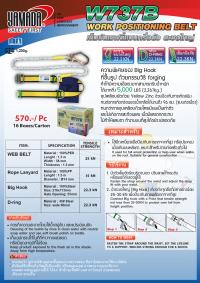 เข็มขัดเซฟตี้แบบครึ่งตัว ตะขอใหญ่ รุ่น W737B